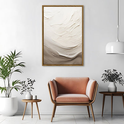 Canvas Wall Art Stretched Over Wooden Frame with Floating Frame and Abstract Painting - Al Rugaib Furniture