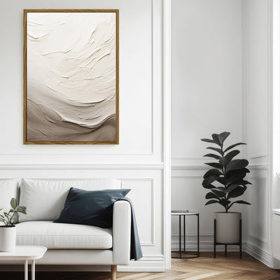 Canvas Wall Art Stretched Over Wooden Frame with Floating Frame and Abstract Painting - Al Rugaib Furniture