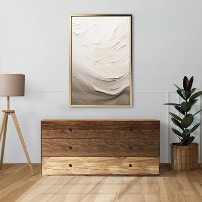 Canvas Wall Art Stretched Over Wooden Frame with Floating Frame and Abstract Painting - Al Rugaib Furniture