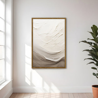 Canvas Wall Art Stretched Over Wooden Frame with Floating Frame and Abstract Painting - Al Rugaib Furniture
