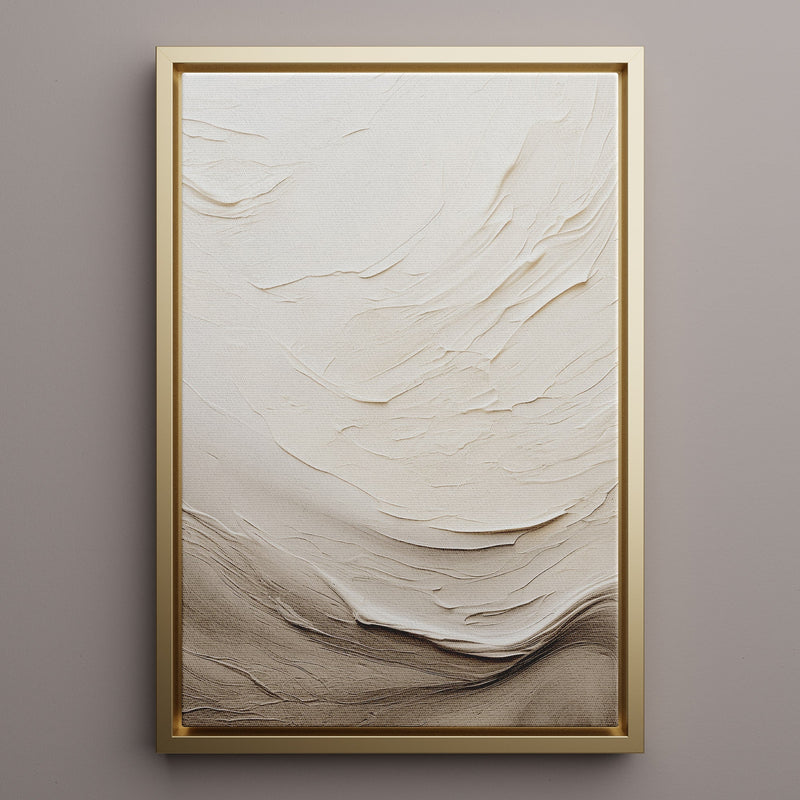 Canvas Wall Art Stretched Over Wooden Frame with Floating Frame and Abstract Painting - Al Rugaib Furniture