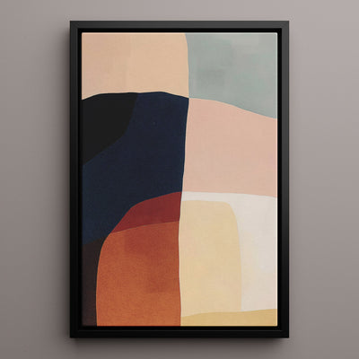 Canvas Wall Art Stretched Over Wooden Frame with Floating Frame and Abstract Painting CV4099 - Al Rugaib Furniture