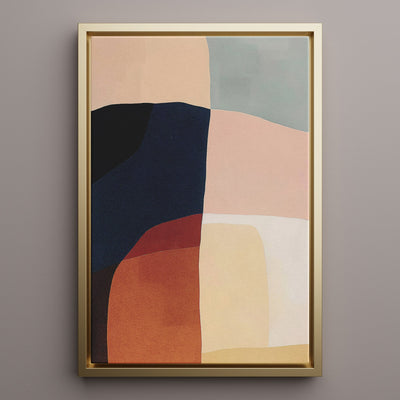 Canvas Wall Art Stretched Over Wooden Frame with Floating Frame and Abstract Painting CV4099 - Al Rugaib Furniture