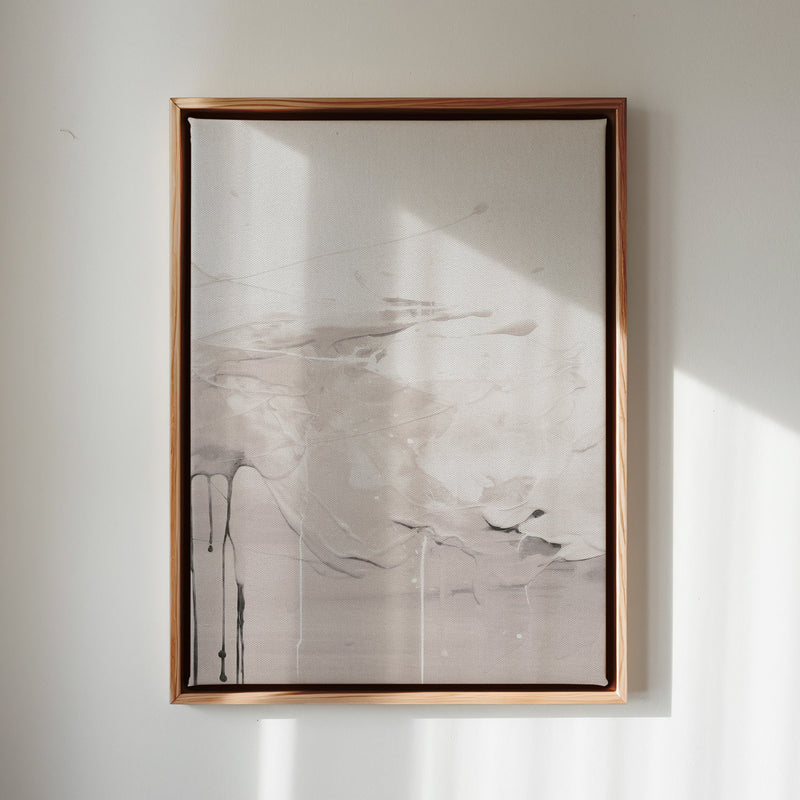 Canvas Wall Art Stretched Over Wooden Frame with Floating Frame and Abstract Painting CV4100 - Al Rugaib Furniture