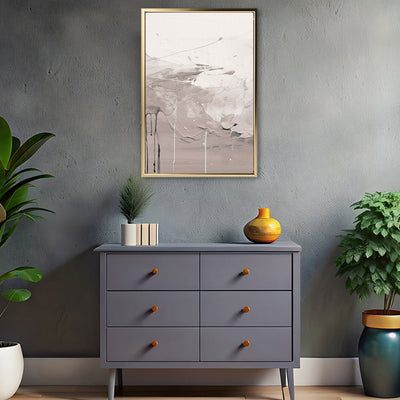 Canvas Wall Art Stretched Over Wooden Frame with Floating Frame and Abstract Painting CV4100 - Al Rugaib Furniture