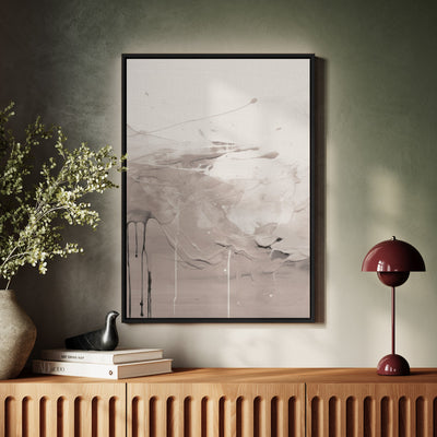 Canvas Wall Art Stretched Over Wooden Frame with Floating Frame and Abstract Painting CV4100 - Al Rugaib Furniture