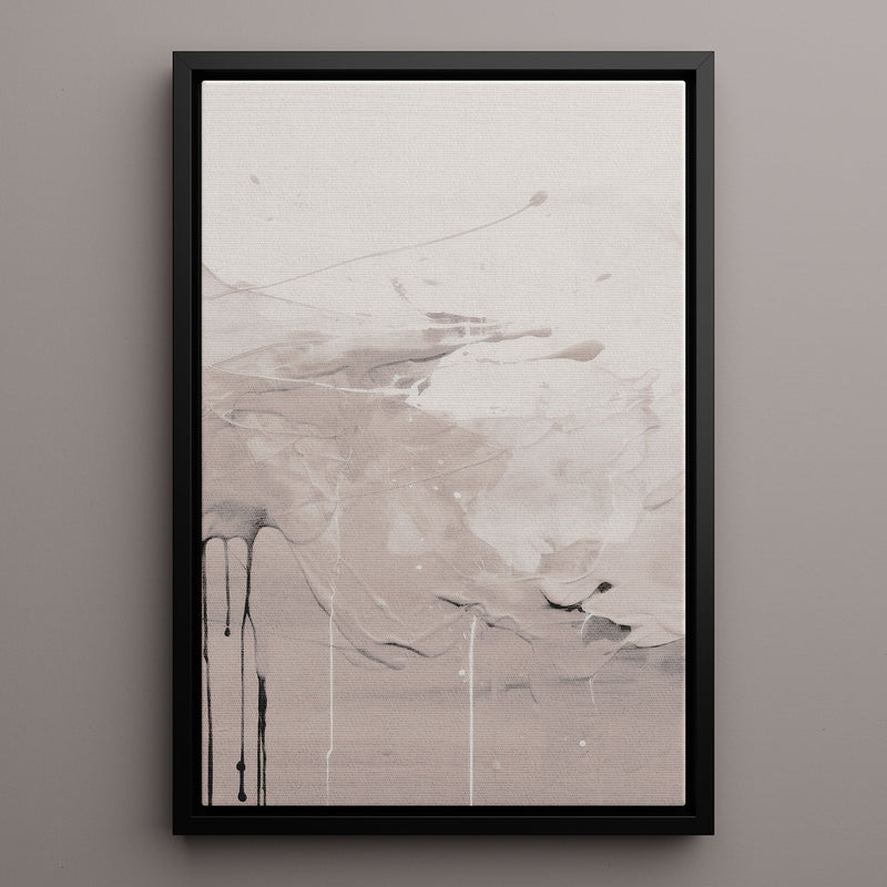 Canvas Wall Art Stretched Over Wooden Frame with Floating Frame and Abstract Painting CV4100 - Al Rugaib Furniture