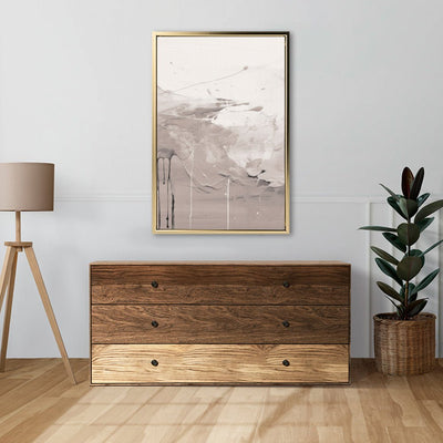 Canvas Wall Art Stretched Over Wooden Frame with Floating Frame and Abstract Painting CV4100 - Al Rugaib Furniture