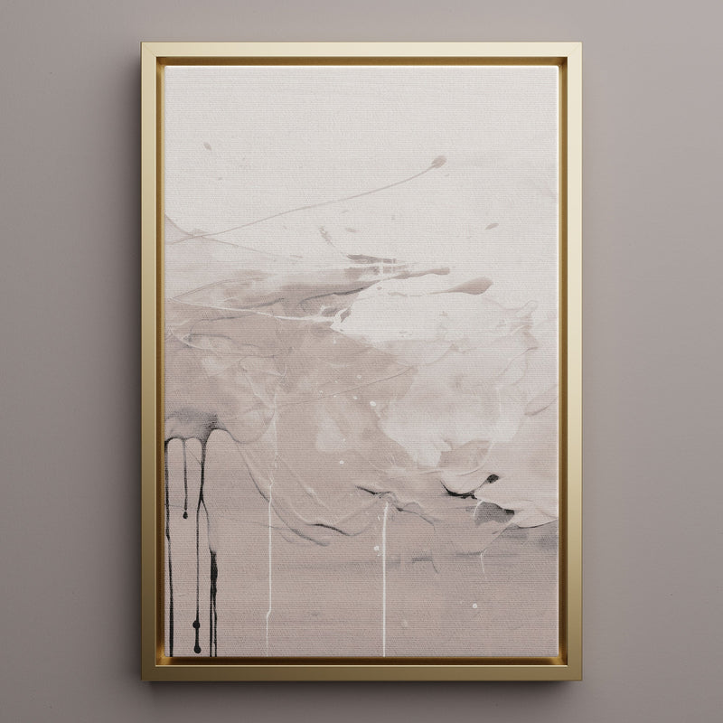 Canvas Wall Art Stretched Over Wooden Frame with Floating Frame and Abstract Painting CV4100 - Al Rugaib Furniture