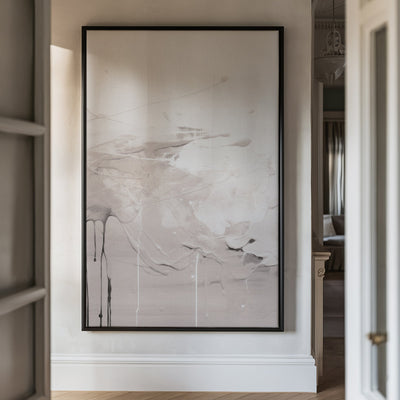 Canvas Wall Art Stretched Over Wooden Frame with Floating Frame and Abstract Painting CV4100 - Al Rugaib Furniture