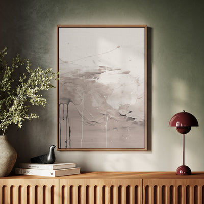 Canvas Wall Art Stretched Over Wooden Frame with Floating Frame and Abstract Painting CV4100 - Al Rugaib Furniture