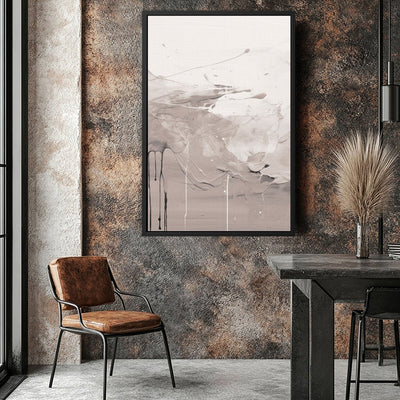 Canvas Wall Art Stretched Over Wooden Frame with Floating Frame and Abstract Painting CV4100 - Al Rugaib Furniture