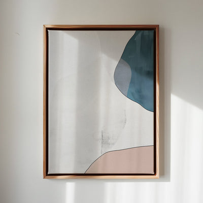 Canvas Wall Art Stretched Over Wooden Frame with Floating Frame and Abstract Painting CV4101 - Al Rugaib Furniture