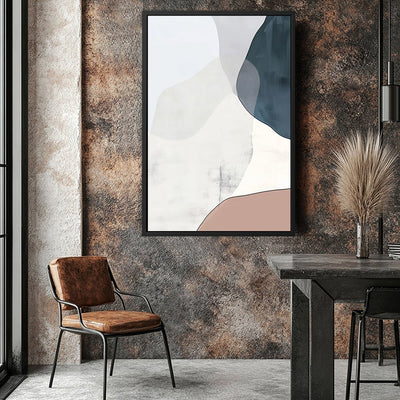 Canvas Wall Art Stretched Over Wooden Frame with Floating Frame and Abstract Painting CV4101 - Al Rugaib Furniture