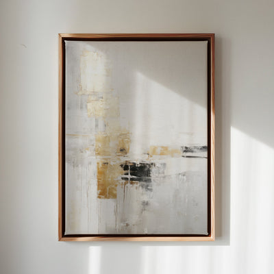 Canvas Wall Art Stretched Over Wooden Frame with Floating Frame and Abstract Painting CV4102 - Al Rugaib Furniture
