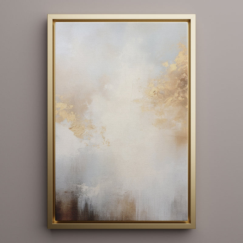 Canvas Wall Art Stretched Over Wooden Frame with Floating Frame and Abstract Painting CV4104 - Al Rugaib Furniture