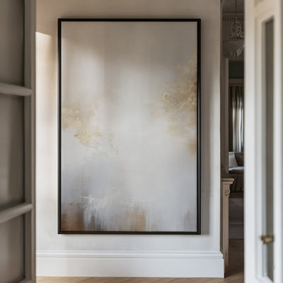 Canvas Wall Art Stretched Over Wooden Frame with Floating Frame and Abstract Painting CV4104 - Al Rugaib Furniture