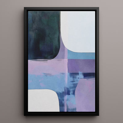 Canvas Wall Art Stretched Over Wooden Frame with Floating Frame and Abstract Painting CV4105 - Al Rugaib Furniture