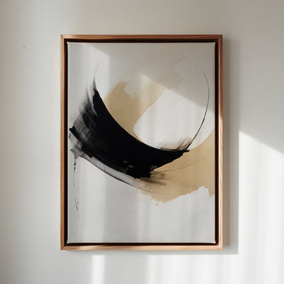 Canvas Wall Art Stretched Over Wooden Frame with Floating Frame and Abstract Painting CV4106 - Al Rugaib Furniture