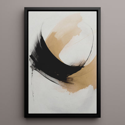 Canvas Wall Art Stretched Over Wooden Frame with Floating Frame and Abstract Painting CV4106 - Al Rugaib Furniture