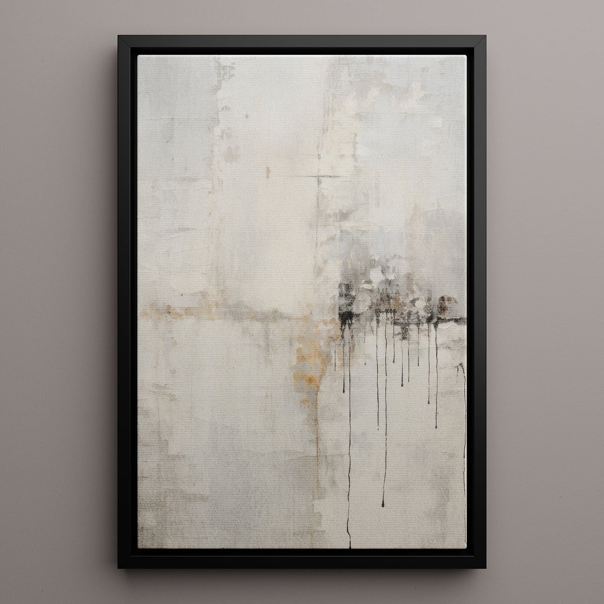 Canvas Wall Art Stretched Over Wooden Frame with Floating Frame and Abstract Painting CV4107 Paintings & Pictures| LOWHA