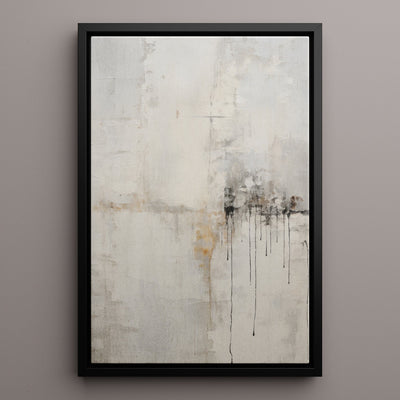 Canvas Wall Art Stretched Over Wooden Frame with Floating Frame and Abstract Painting CV4107 - Al Rugaib Furniture