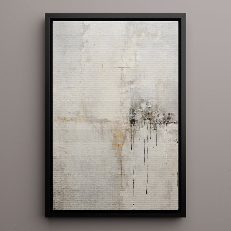 Canvas Wall Art Stretched Over Wooden Frame with Floating Frame and Abstract Painting CV4107 - Al Rugaib Furniture
