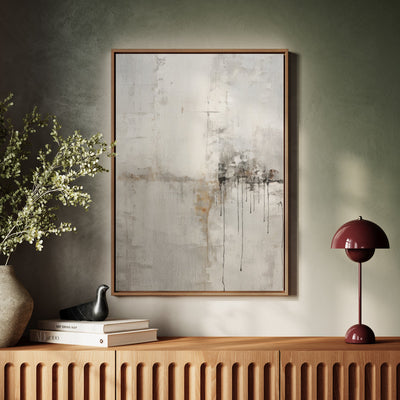 Canvas Wall Art Stretched Over Wooden Frame with Floating Frame and Abstract Painting CV4107 - Al Rugaib Furniture