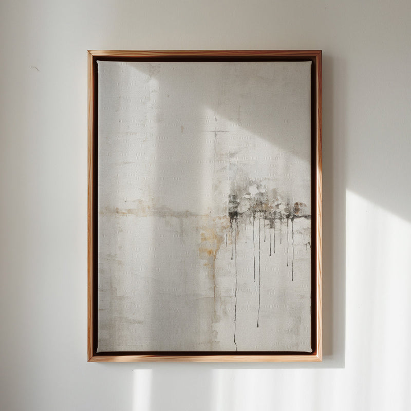 Canvas Wall Art Stretched Over Wooden Frame with Floating Frame and Abstract Painting CV4107 - Al Rugaib Furniture