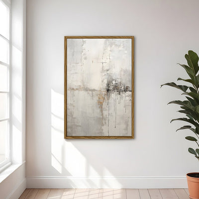 Canvas Wall Art Stretched Over Wooden Frame with Floating Frame and Abstract Painting CV4107 - Al Rugaib Furniture