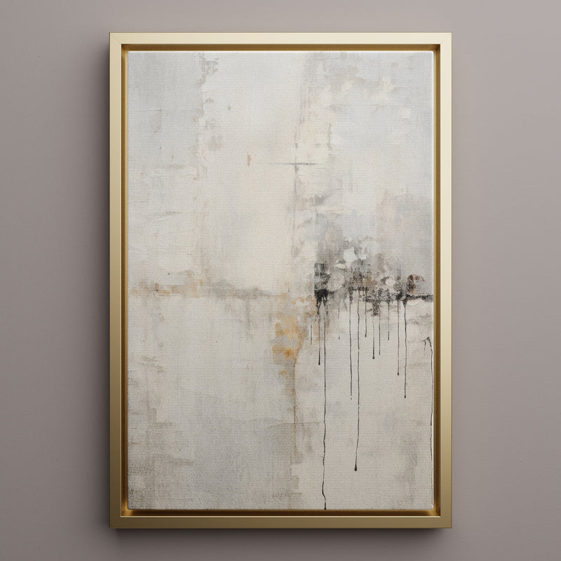 Canvas Wall Art Stretched Over Wooden Frame with Floating Frame and Abstract Painting CV4107 - Al Rugaib Furniture