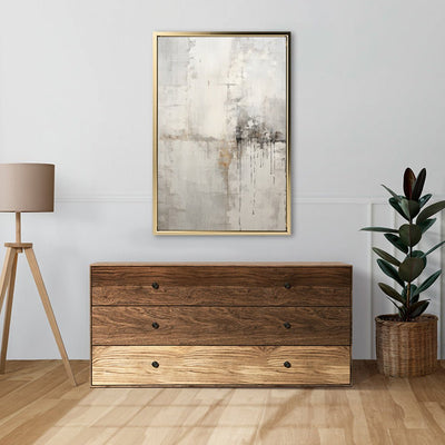 Canvas Wall Art Stretched Over Wooden Frame with Floating Frame and Abstract Painting CV4107 - Al Rugaib Furniture