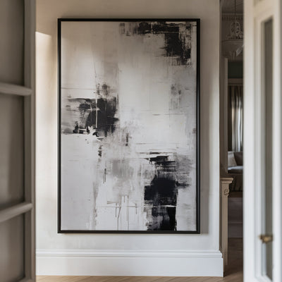 Canvas Wall Art Stretched Over Wooden Frame with Floating Frame and Abstract Painting CV4108 - Al Rugaib Furniture