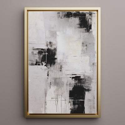 Canvas Wall Art Stretched Over Wooden Frame with Floating Frame and Abstract Painting CV4108 - Al Rugaib Furniture