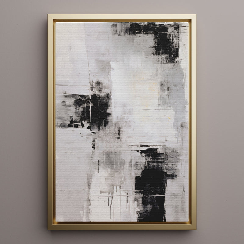 Canvas Wall Art Stretched Over Wooden Frame with Floating Frame and Abstract Painting CV4108 - Al Rugaib Furniture