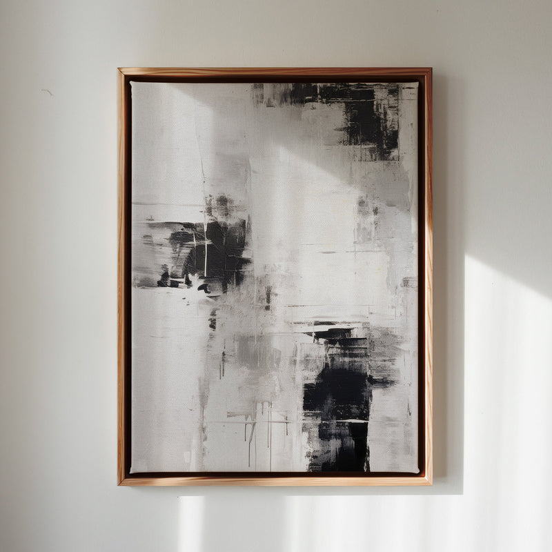 Canvas Wall Art Stretched Over Wooden Frame with Floating Frame and Abstract Painting CV4108 - Al Rugaib Furniture