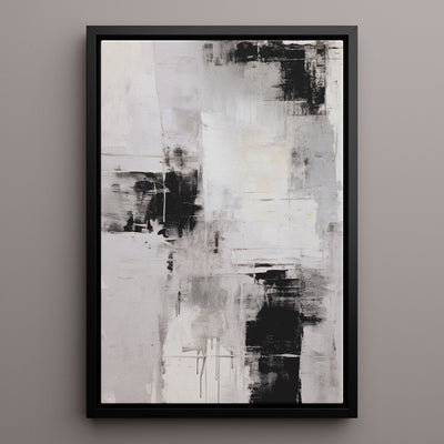 Canvas Wall Art Stretched Over Wooden Frame with Floating Frame and Abstract Painting CV4108 - Al Rugaib Furniture