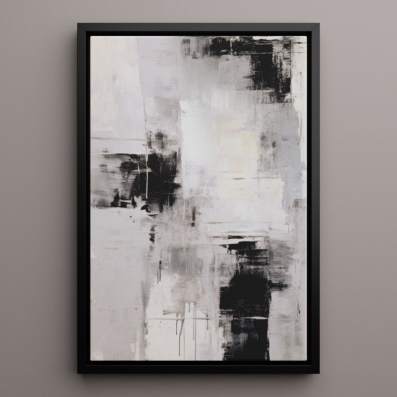 Canvas Wall Art Stretched Over Wooden Frame with Floating Frame and Abstract Painting CV4108 - Al Rugaib Furniture