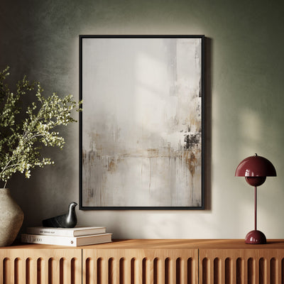 Canvas Wall Art Stretched Over Wooden Frame with Floating Frame and Abstract Painting CV4109 - Al Rugaib Furniture