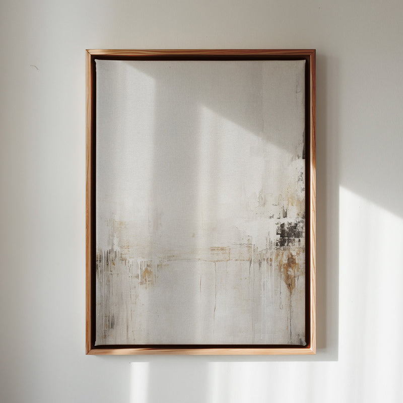 Canvas Wall Art Stretched Over Wooden Frame with Floating Frame and Abstract Painting CV4109 - Al Rugaib Furniture