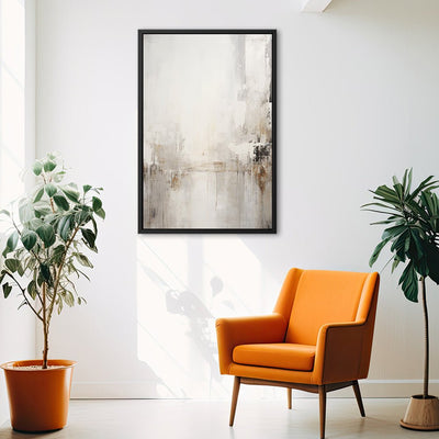 Canvas Wall Art Stretched Over Wooden Frame with Floating Frame and Abstract Painting CV4109 - Al Rugaib Furniture