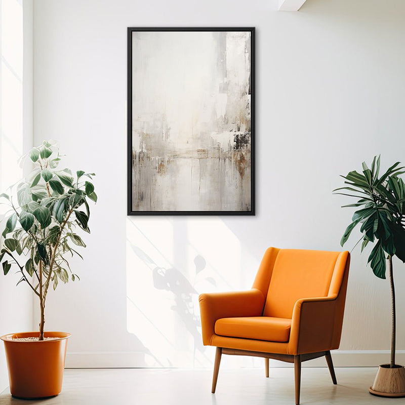 Canvas Wall Art Stretched Over Wooden Frame with Floating Frame and Abstract Painting CV4109 - Al Rugaib Furniture