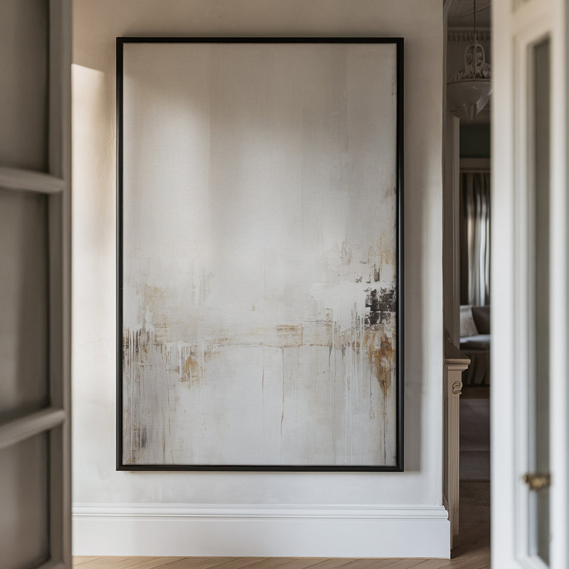 Canvas Wall Art Stretched Over Wooden Frame with Floating Frame and Abstract Painting CV4109 - Al Rugaib Furniture