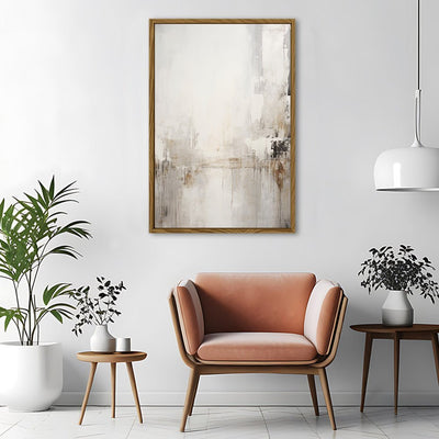 Canvas Wall Art Stretched Over Wooden Frame with Floating Frame and Abstract Painting CV4109 - Al Rugaib Furniture