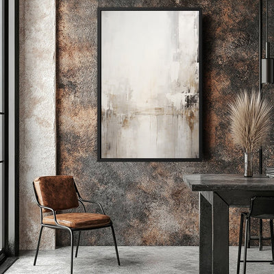 Canvas Wall Art Stretched Over Wooden Frame with Floating Frame and Abstract Painting CV4109 - Al Rugaib Furniture