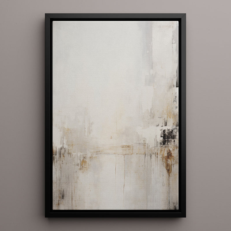 Canvas Wall Art Stretched Over Wooden Frame with Floating Frame and Abstract Painting CV4109 - Al Rugaib Furniture