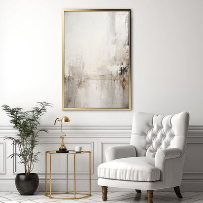 Canvas Wall Art Stretched Over Wooden Frame with Floating Frame and Abstract Painting CV4109 - Al Rugaib Furniture