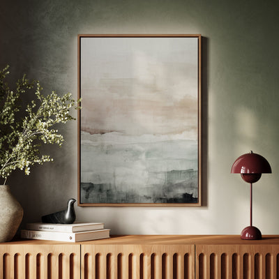 Canvas Wall Art Stretched Over Wooden Frame with Floating Frame and Abstract Painting CV4110 - Al Rugaib Furniture