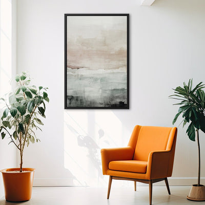 Canvas Wall Art Stretched Over Wooden Frame with Floating Frame and Abstract Painting CV4110 - Al Rugaib Furniture