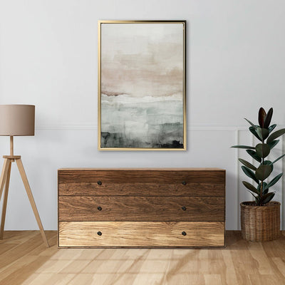 Canvas Wall Art Stretched Over Wooden Frame with Floating Frame and Abstract Painting CV4110 - Al Rugaib Furniture